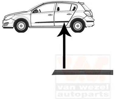 VAN WEZEL 3745405 -  Облицовка / защитная накладка, дверь